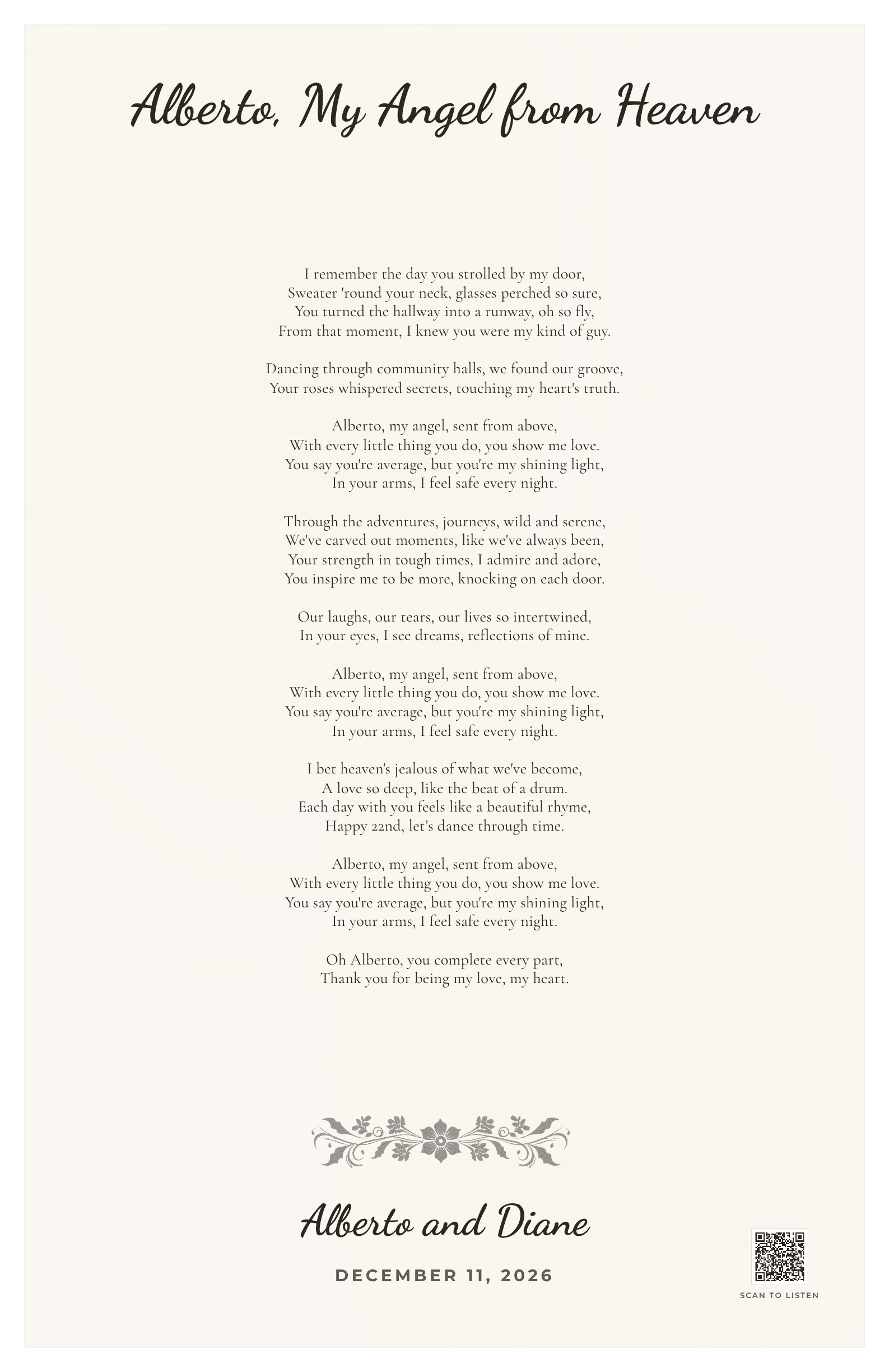 Alberto, My Angel from Heaven