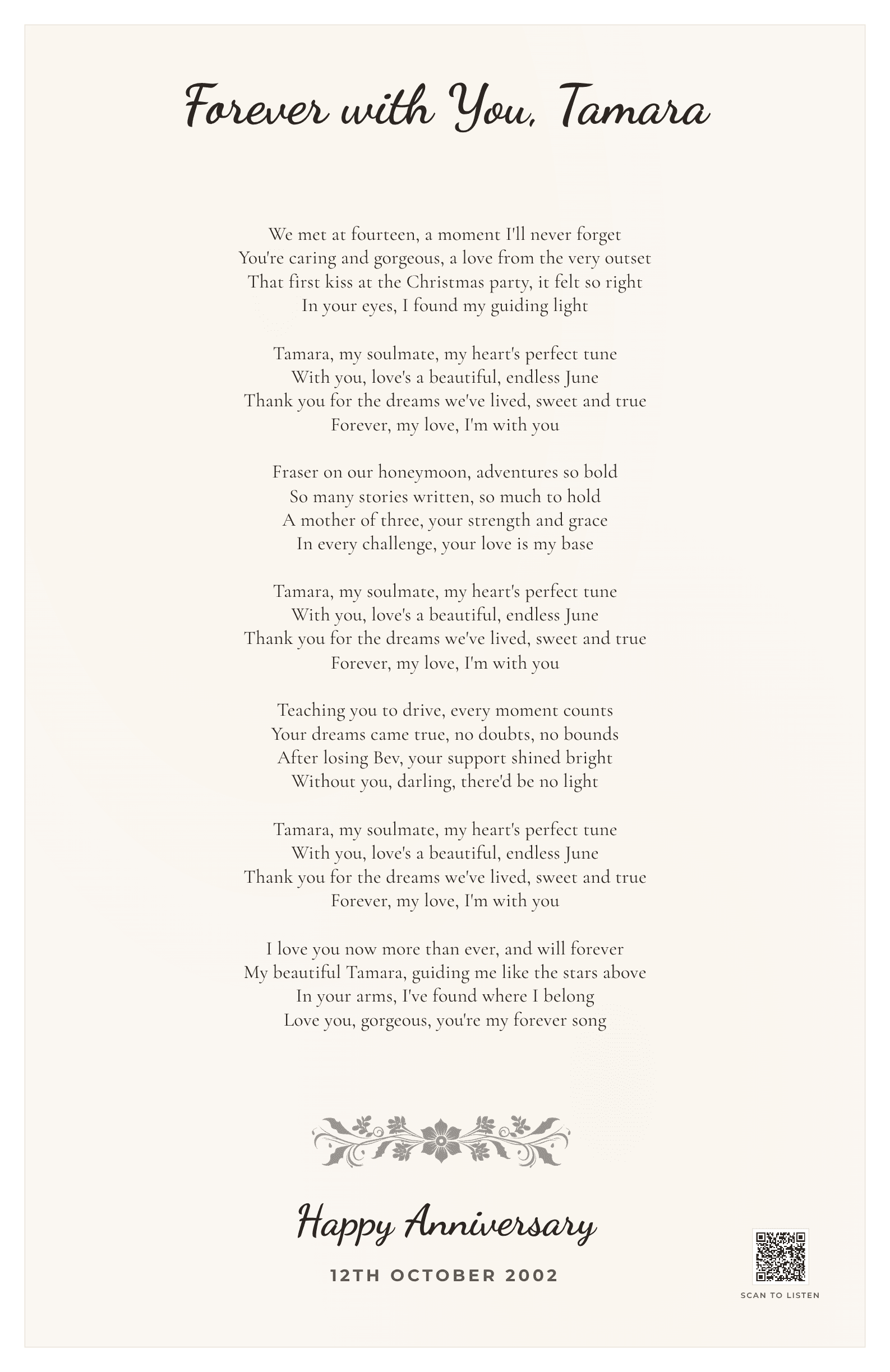 Forever with You, Tamara