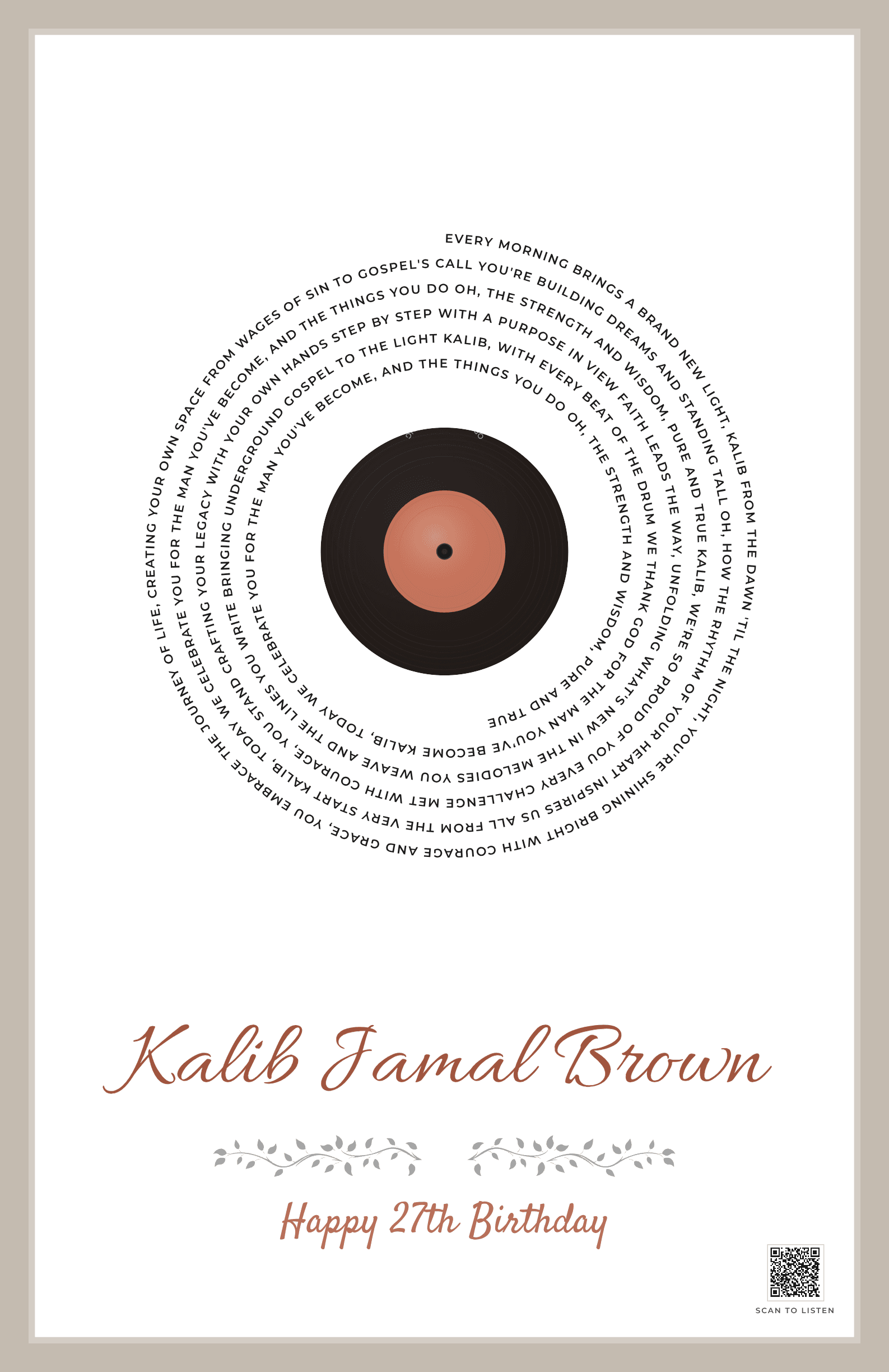 Kalib, We Celebrate The Man You're Becoming