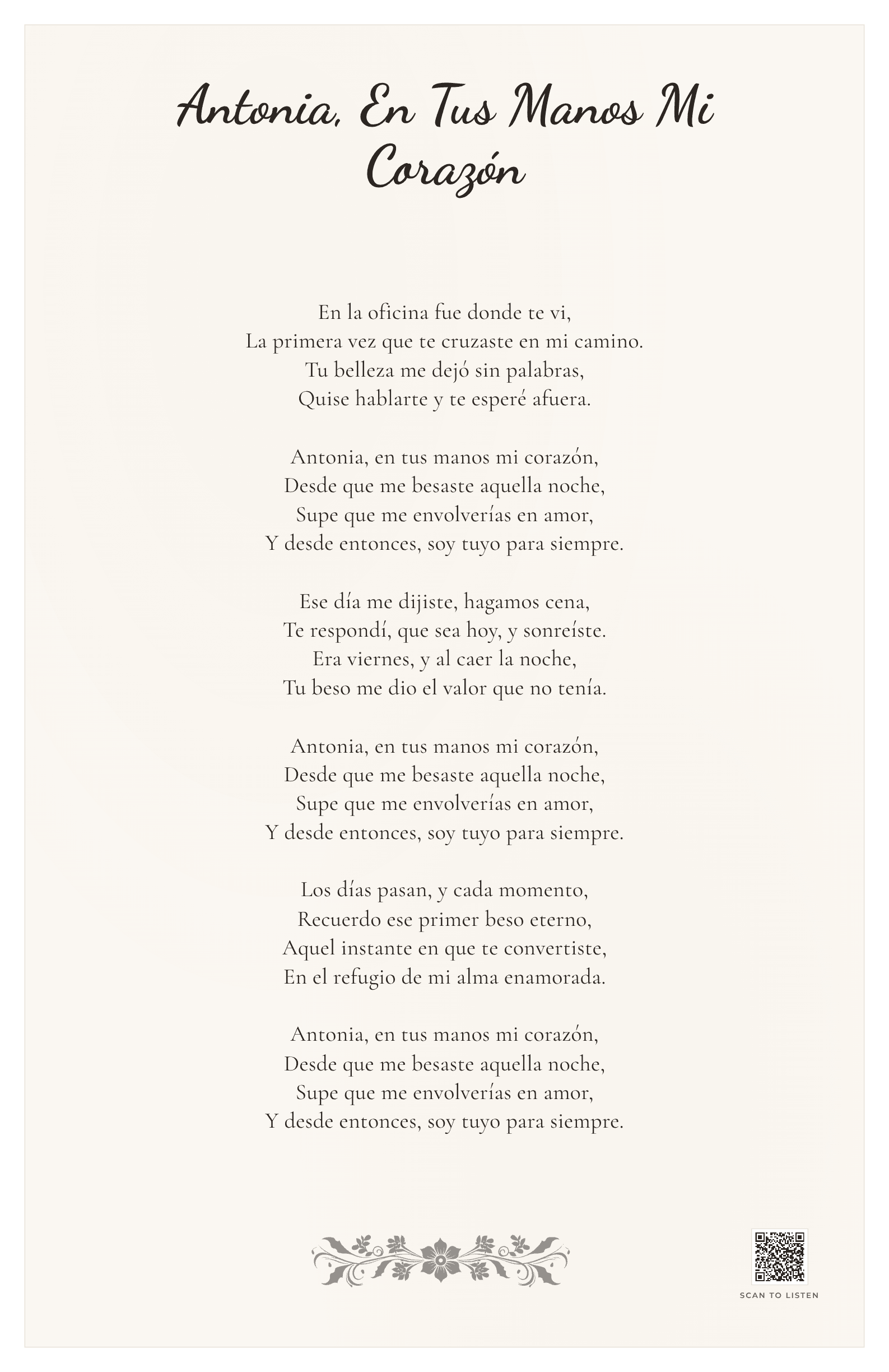 Antonia, En Tus Manos Mi Corazón